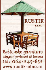 Rustik - baštenske garniture, ukrasni predmeti od drveta